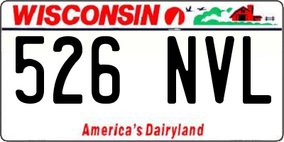 WI license plate 526NVL