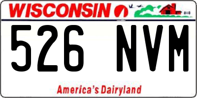 WI license plate 526NVM