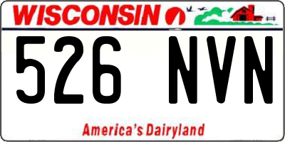 WI license plate 526NVN