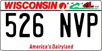 WI license plate 526NVP