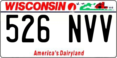 WI license plate 526NVV