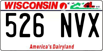 WI license plate 526NVX