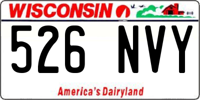 WI license plate 526NVY