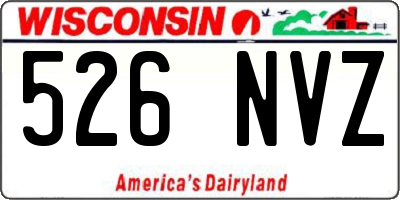 WI license plate 526NVZ