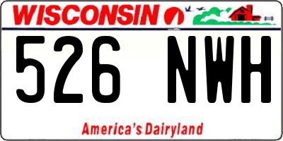 WI license plate 526NWH