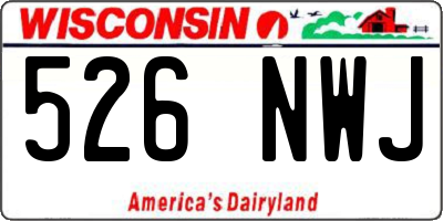 WI license plate 526NWJ