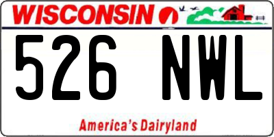 WI license plate 526NWL