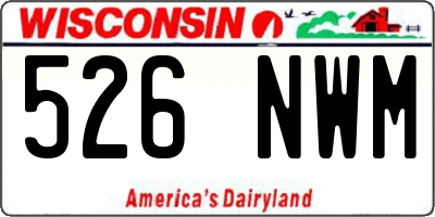 WI license plate 526NWM