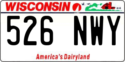 WI license plate 526NWY