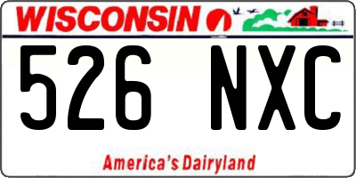 WI license plate 526NXC