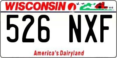 WI license plate 526NXF
