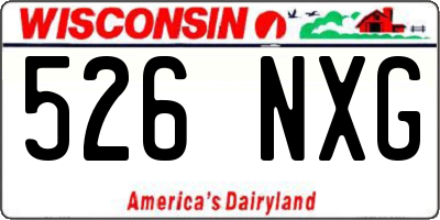 WI license plate 526NXG