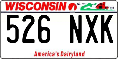 WI license plate 526NXK