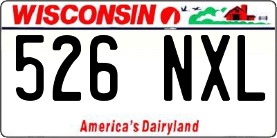 WI license plate 526NXL