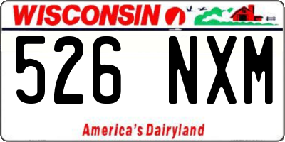 WI license plate 526NXM