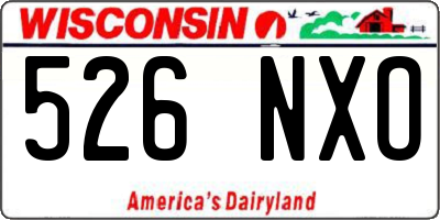 WI license plate 526NXO