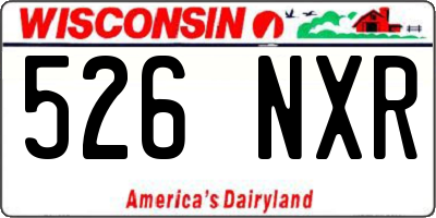 WI license plate 526NXR