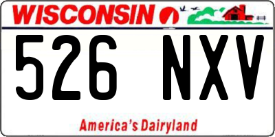 WI license plate 526NXV