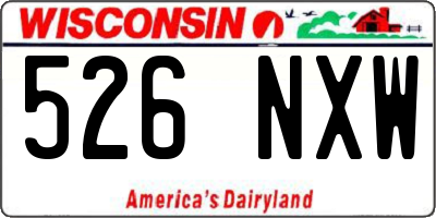 WI license plate 526NXW