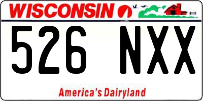 WI license plate 526NXX