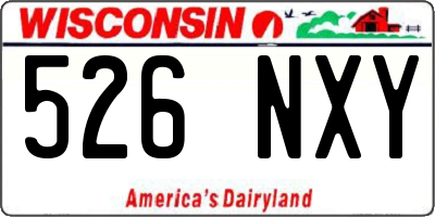 WI license plate 526NXY