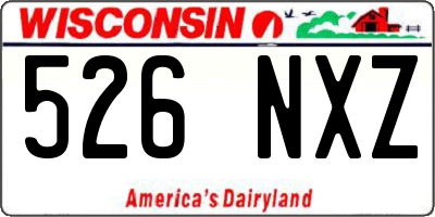 WI license plate 526NXZ