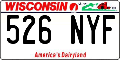 WI license plate 526NYF