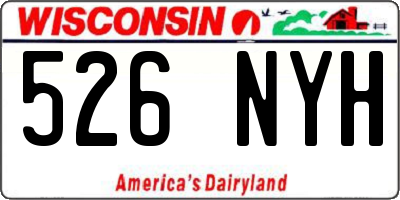 WI license plate 526NYH