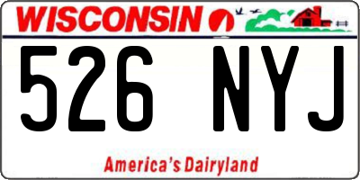 WI license plate 526NYJ