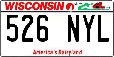 WI license plate 526NYL
