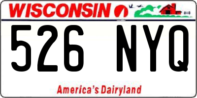 WI license plate 526NYQ