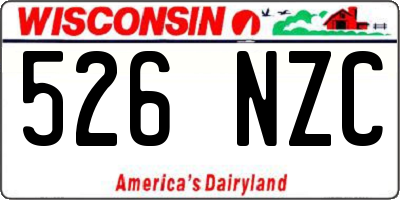WI license plate 526NZC