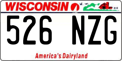 WI license plate 526NZG