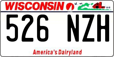 WI license plate 526NZH