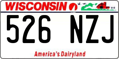 WI license plate 526NZJ