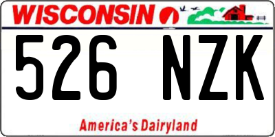WI license plate 526NZK