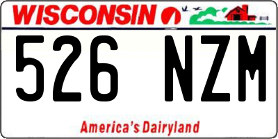 WI license plate 526NZM