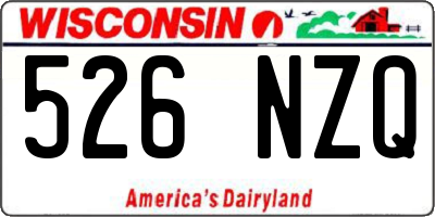 WI license plate 526NZQ