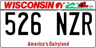 WI license plate 526NZR