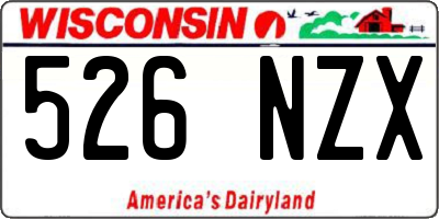 WI license plate 526NZX