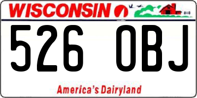 WI license plate 526OBJ