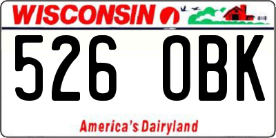 WI license plate 526OBK