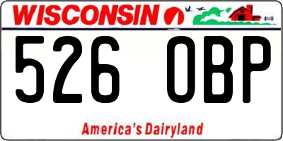 WI license plate 526OBP