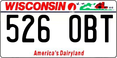 WI license plate 526OBT