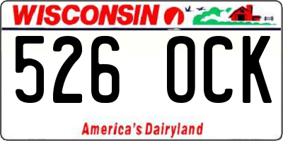 WI license plate 526OCK