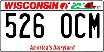 WI license plate 526OCM