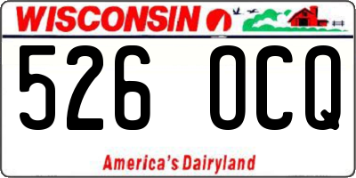WI license plate 526OCQ