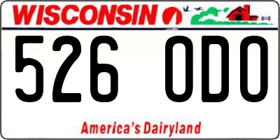 WI license plate 526ODO