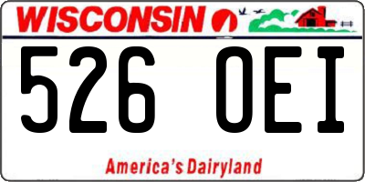 WI license plate 526OEI