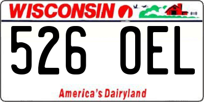 WI license plate 526OEL